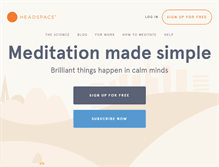 Tablet Screenshot of headspace.com
